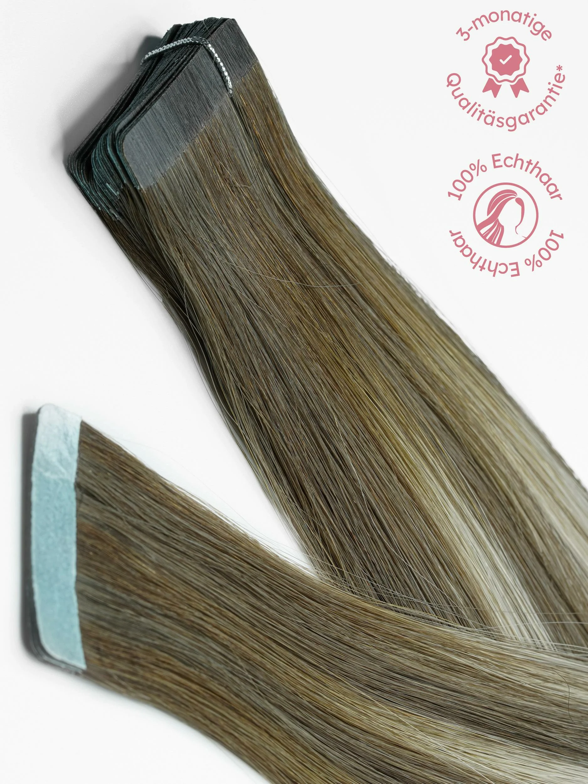 dunkelblond-platinblond Tape-In Extensions | Balayagemix Dunkelblond-Platinblond - Image 1